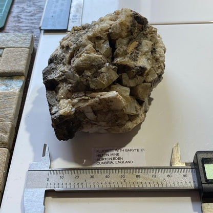 FLUORITE WITH BARYTE : HILTON MINE, MURTON, CUMBRIA LARGE 782g MF5272