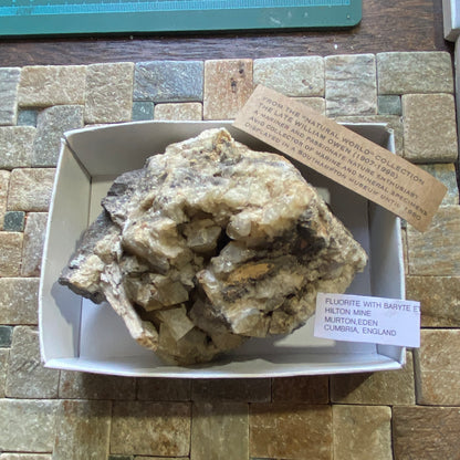 FLUORITE WITH BARYTE : HILTON MINE, MURTON, CUMBRIA LARGE 782g MF5272
