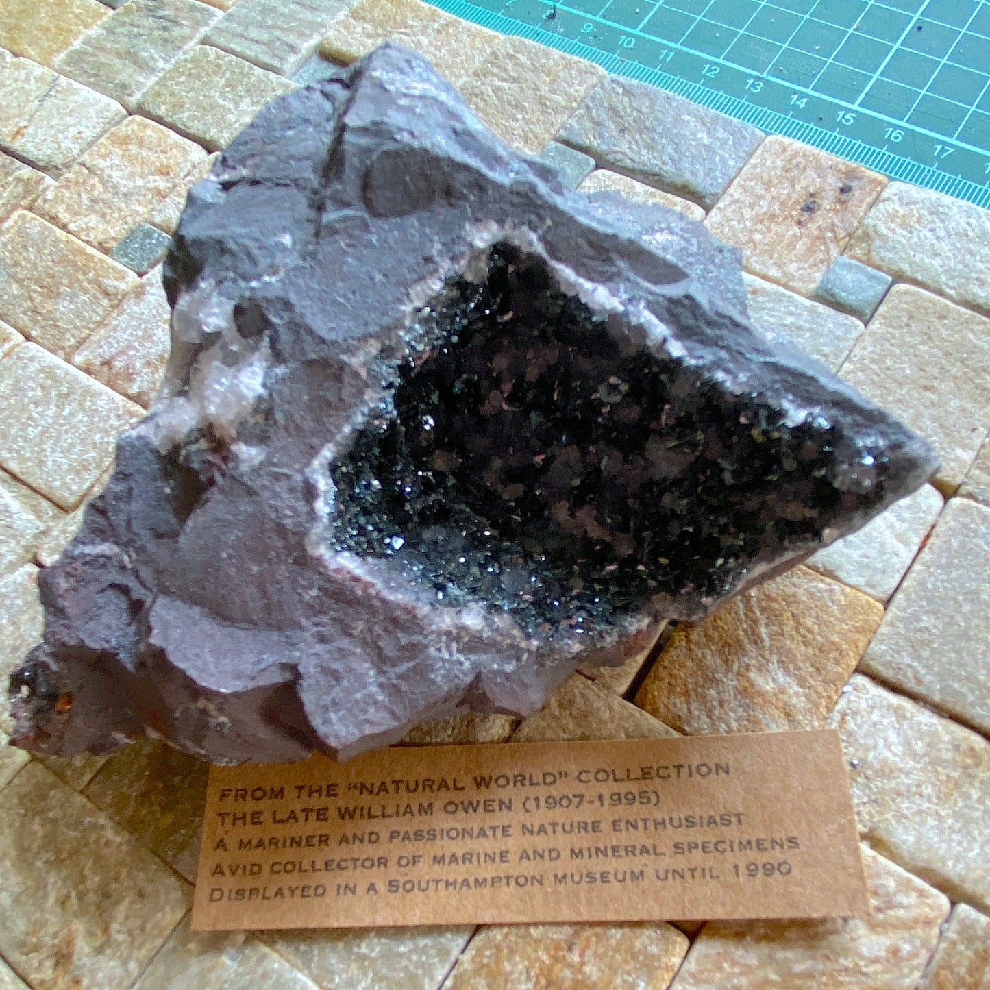 HEMATITE WITH SPECULARITE & QUARTZ VUG - FLORENCE MINE, CUMBRIA, ENGLAND 630g MF2077