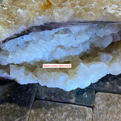 CALCITE ASSEMBLAGE - EGREMONT, COPELAND, CUMBRIA, ENGLAND 749g MF4448