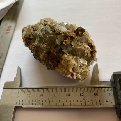 FLUORITE WITH CALCITE - FLORENCE MINE, EGREMONT, COPELAND, CUMBRIA 160g MF2078