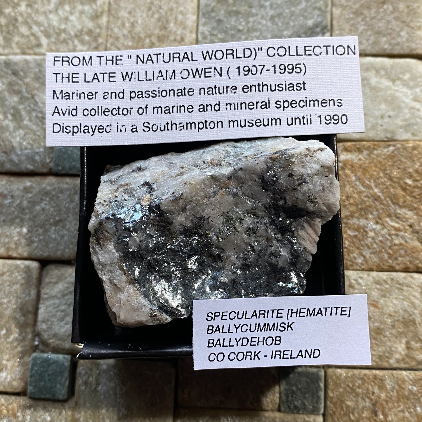 SPECULARITE HEMATITE - BALLYCUMMISK, CO CORK - IRELAND 109g MF4451