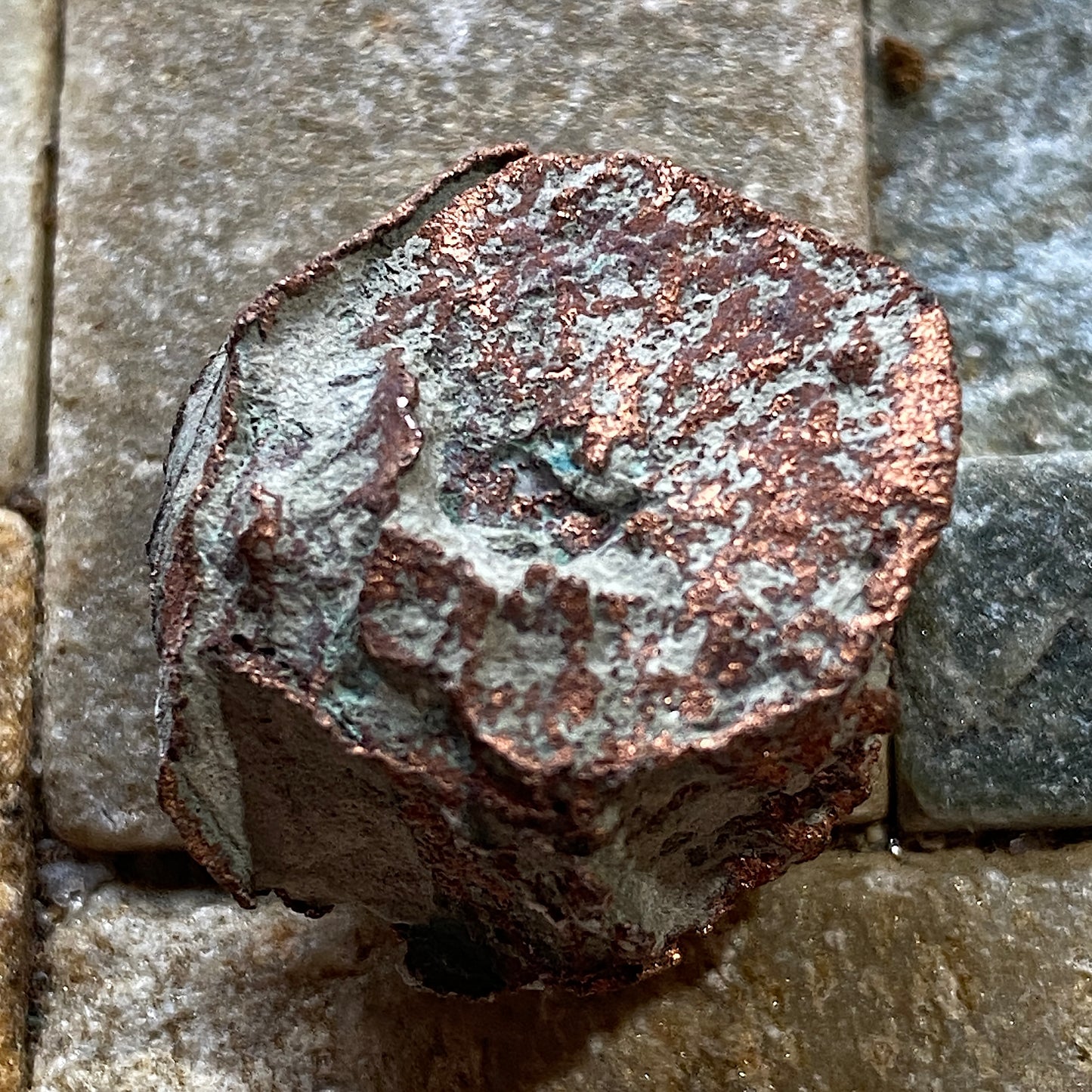 RARE NATIVE COPPER AFTER ARAGONITE : CORO CORO MINE, LA PAZ, BOLIVIA 10g MF5277