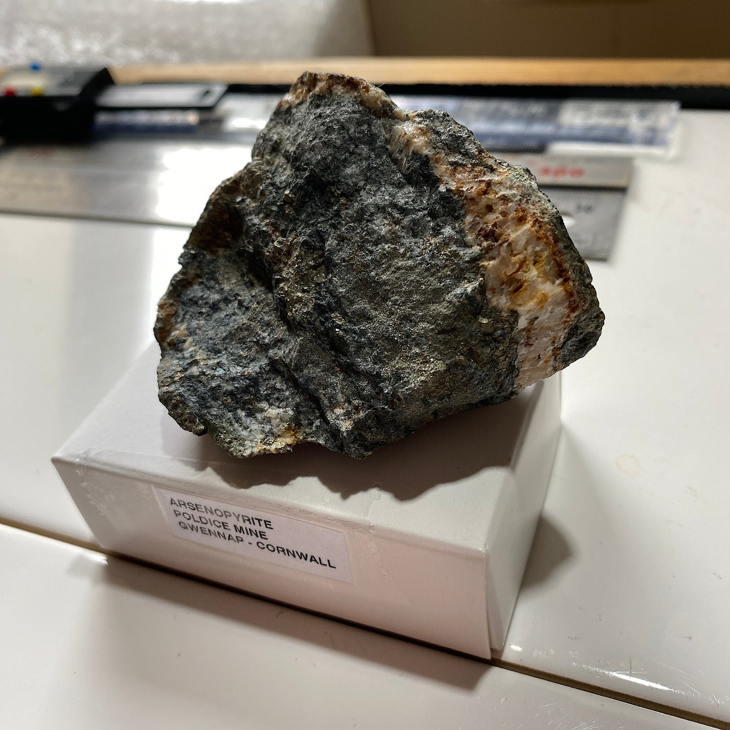 ARSENOPYRITE [ETC] : POLDICE MINE, GWENNAP, CORNWALL, ENGLAND 162g MF5280