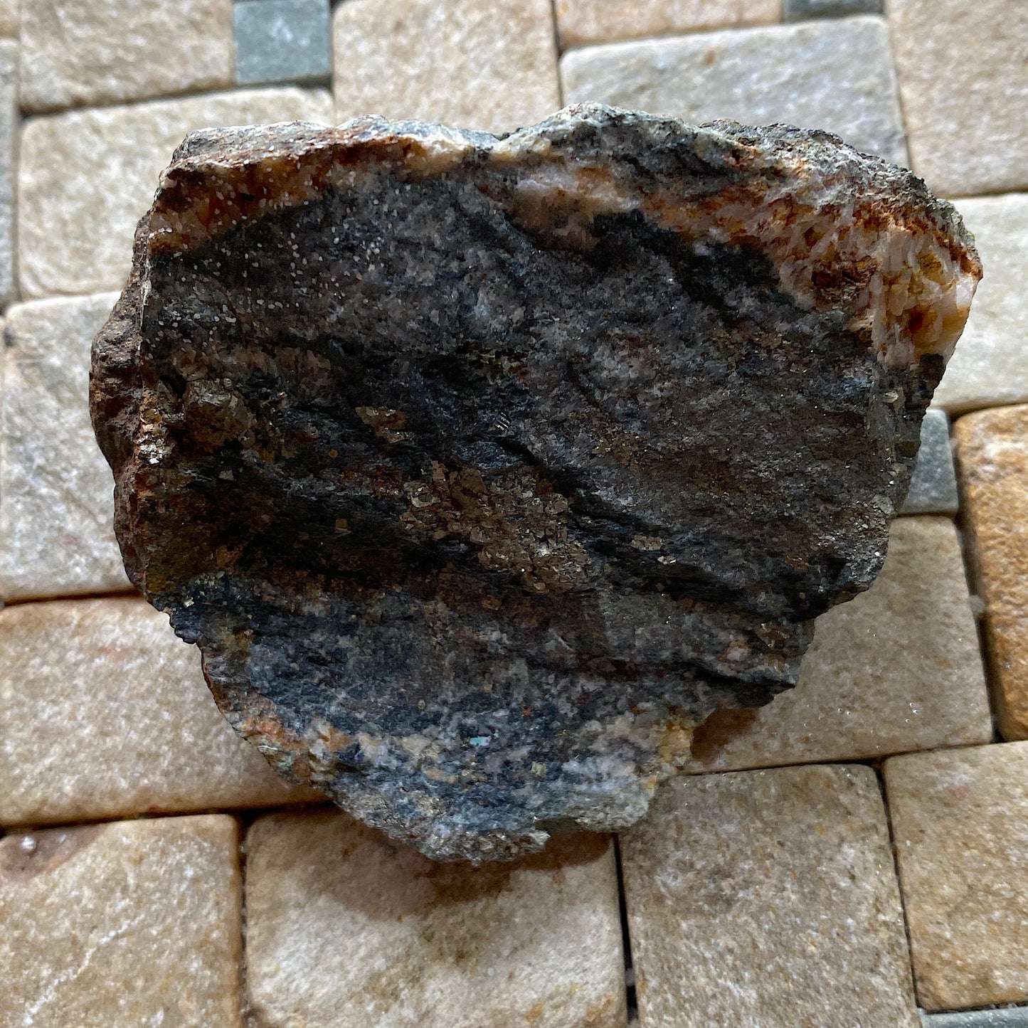 ARSENOPYRITE [ETC] : POLDICE MINE, GWENNAP, CORNWALL, ENGLAND 162g MF5280