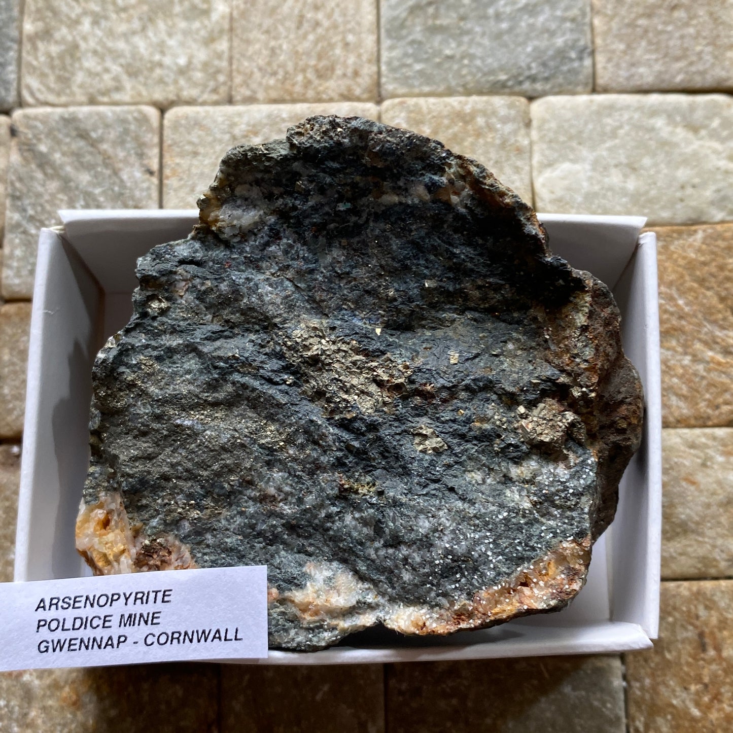 ARSENOPYRITE [ETC] : POLDICE MINE, GWENNAP, CORNWALL, ENGLAND 162g MF5280