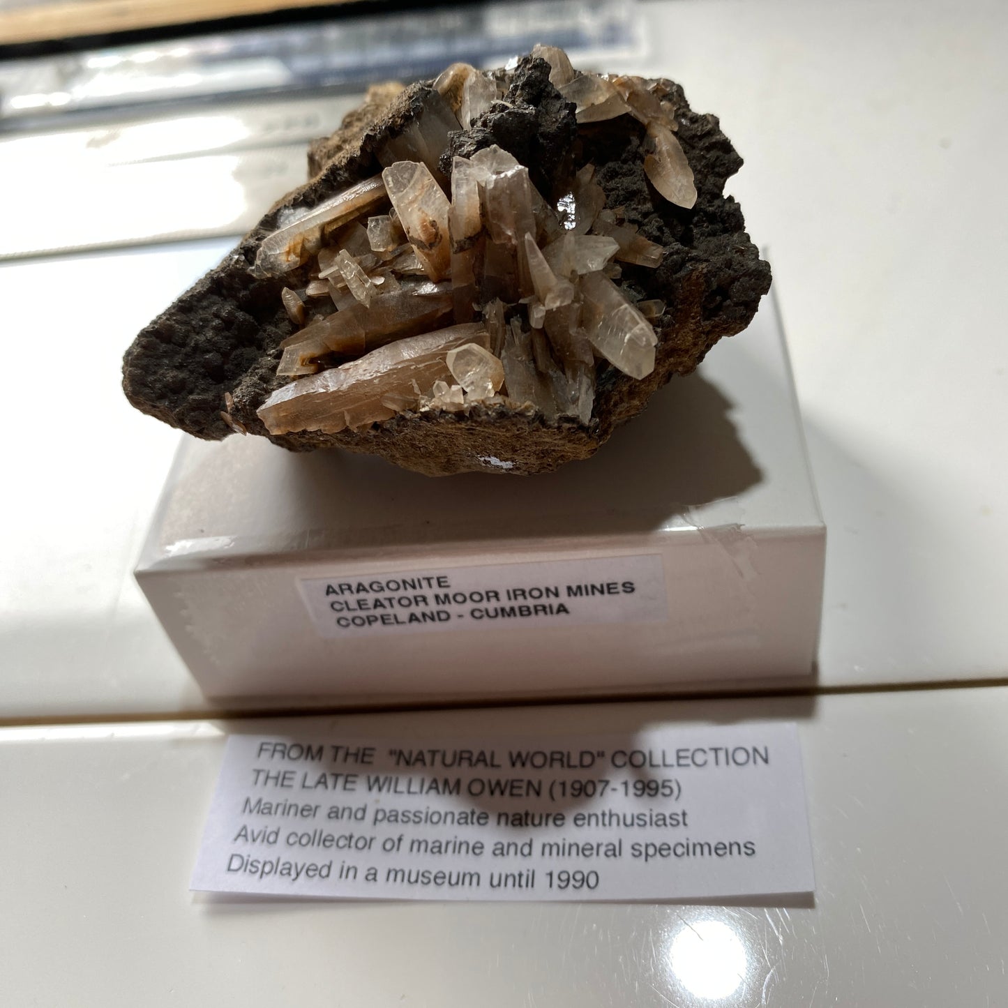 ARAGONITE ON MATRIX : CLEATOR MOOR IRON MINES, COPELAND, CUMBRIA. 144g MF5281