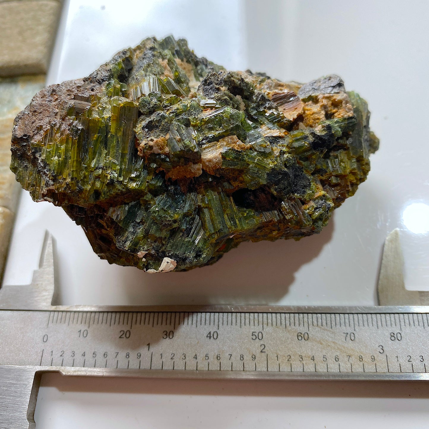 TOURMALINE MULTIPLES IMPRESSIVE SPECIMEN : CLIGGA MINE, PERANPORTH, CORNWALL  213g MF5282