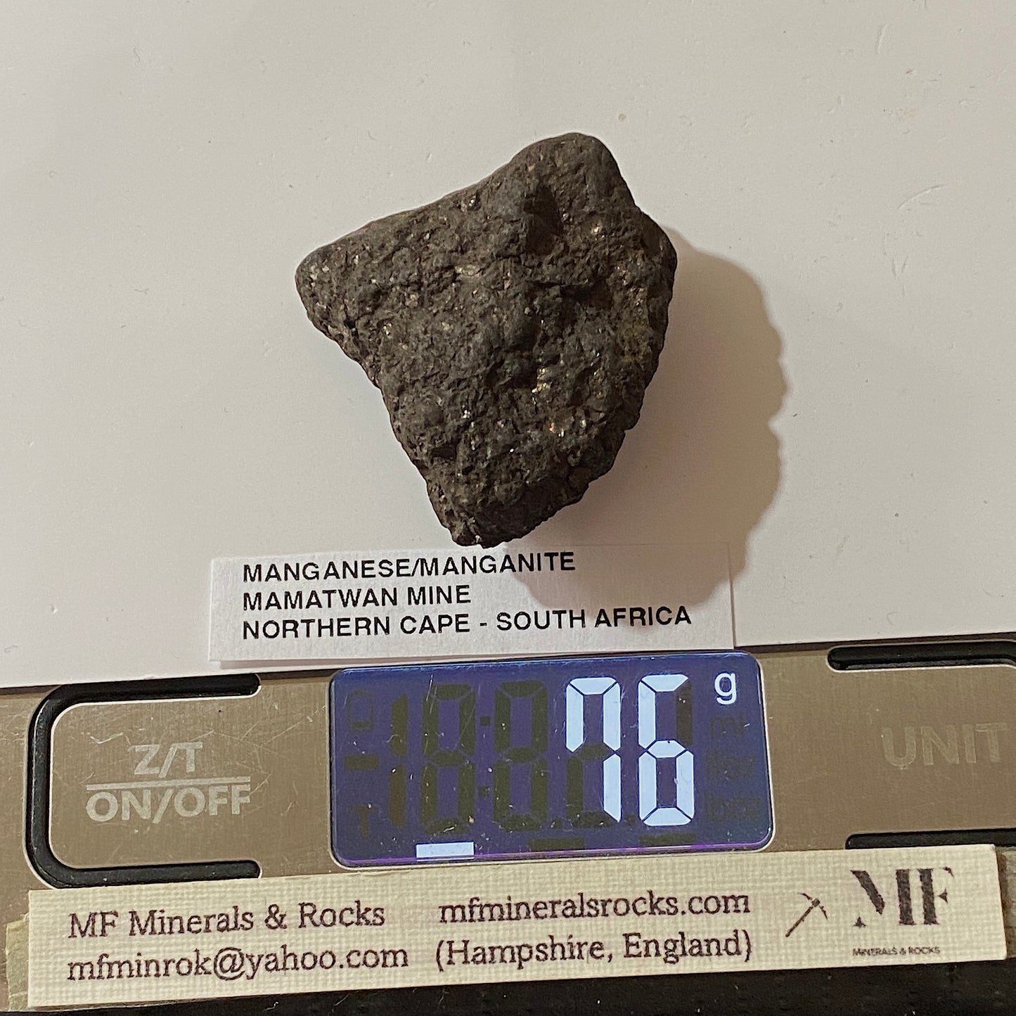INTERESTING MANGANESE/MANGANITE PIECE : MAMATWAN MINE, NORTHERN CAPE, SOUTH AFRICA 76g. MF5284