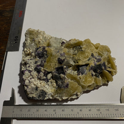 FLUORITE/BARYTE/CHALCOPYRITE [ETC] - DENTON MINE, ILLINOIS, U.S.A. LARGE 529g MF4458