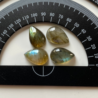 LABRADORITE GEMSTONES x 4 - NEWFOUNDLAND, CANADA 11.20Ct [total]. MFG1472