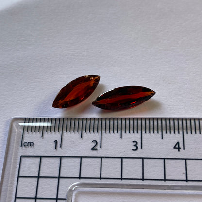 ALMANDINE GARNET GEMSTONES x 2 - CHAPADA, GOLAS, BRAZIL 5.72Ct [total]  MFG1939