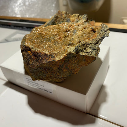 HEULANDITE ON MATRIX : CORPUS CHRISTI LODE, BOTALLACK MINE, ST JUST, CORNWALL 561g MF4648