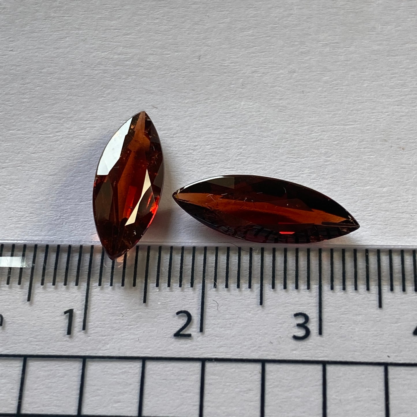 ALMANDINE GARNET GEMSTONES x 2 - CHAPADA, GOLAS, BRAZIL 5.72Ct [total]  MFG1939