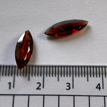 ALMANDINE GARNET GEMSTONES x 2 - CHAPADA, GOLAS, BRAZIL 5.72Ct [total]  MFG1939