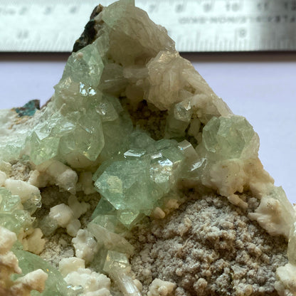 FLUORAPOPHYLLITE ON HEULANDITE - LONAVALA , PUNE, INDIA 469g MF2083