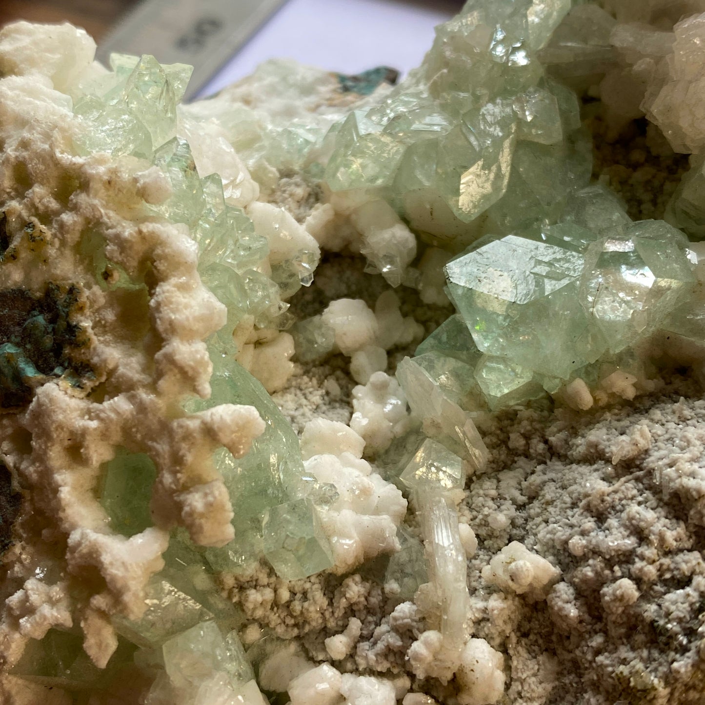 FLUORAPOPHYLLITE ON HEULANDITE - LONAVALA , PUNE, INDIA 469g MF2083