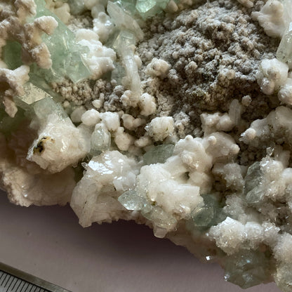 FLUORAPOPHYLLITE ON HEULANDITE - LONAVALA , PUNE, INDIA 469g MF2083