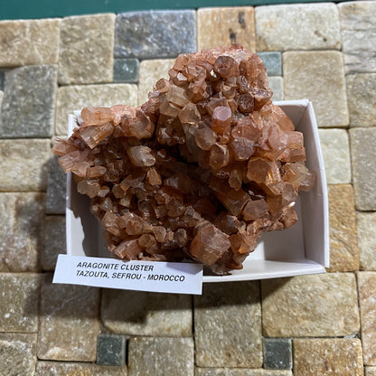 ARAGONITE CLUSTER : TAZOOTA, SEFROU, ATLAS MOUNTAINS, MOROCCO 204g MF5287