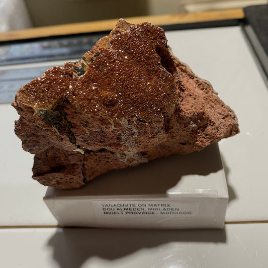 VANADINITE ON MATRIX : BOU ALMADEN, MIDELT PROVINCE, MOROCCO 226g MF5288