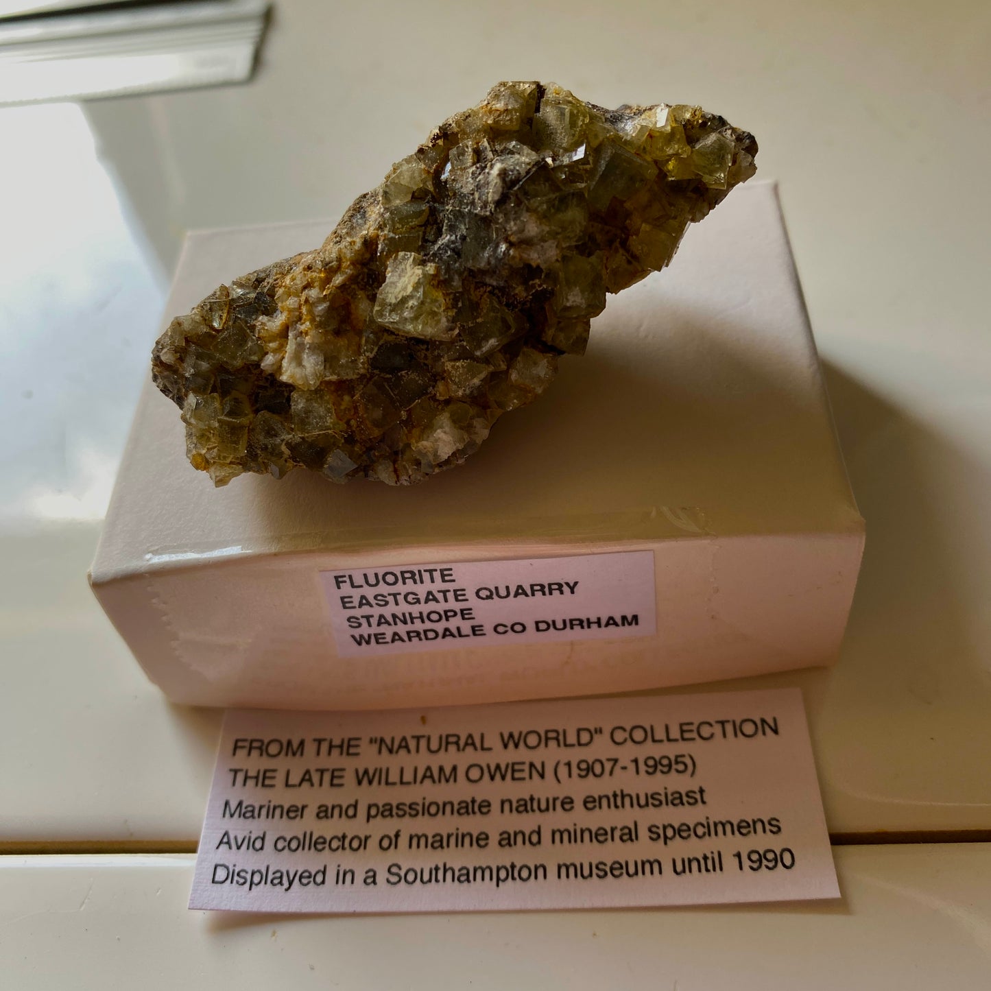 FLUORITE - EASTGATE QUARRY, STANHOPE, WEARDALE, CO DURHAM, ENGLAND 54g MF123