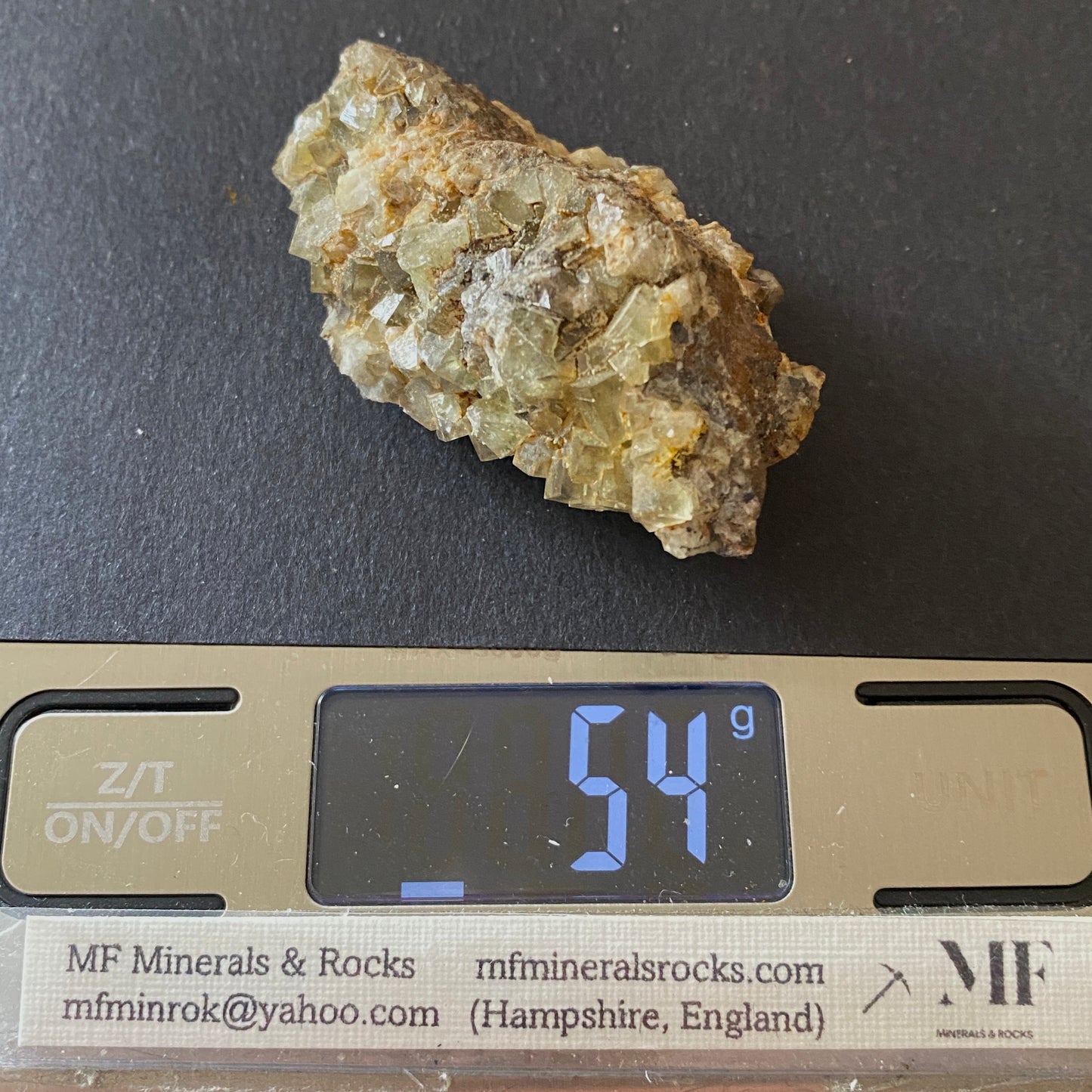 FLUORITE - EASTGATE QUARRY, STANHOPE, WEARDALE, CO DURHAM, ENGLAND 54g MF123