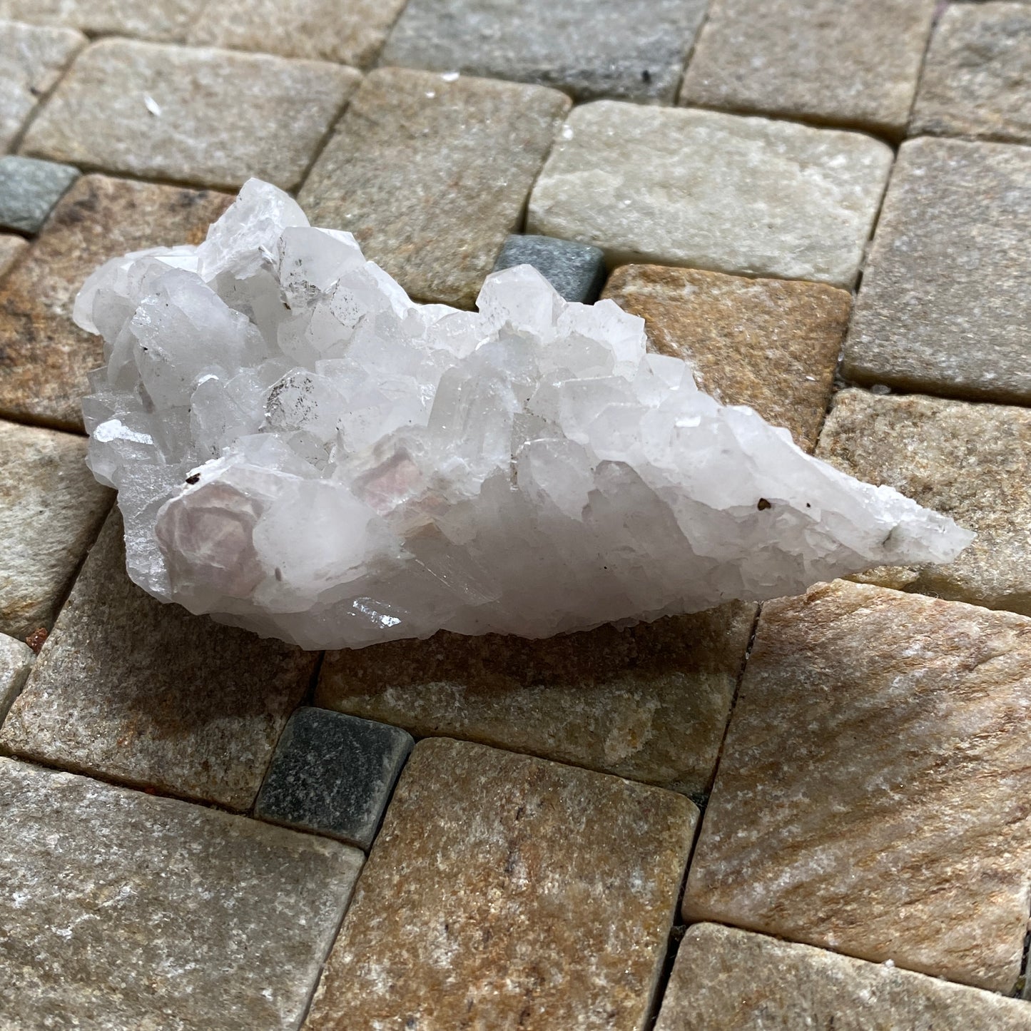 CALCITE ON QUARTZ - BOLDUT MINE, MARAMURES COUNTY, ROMANIA. 52g. MF4240