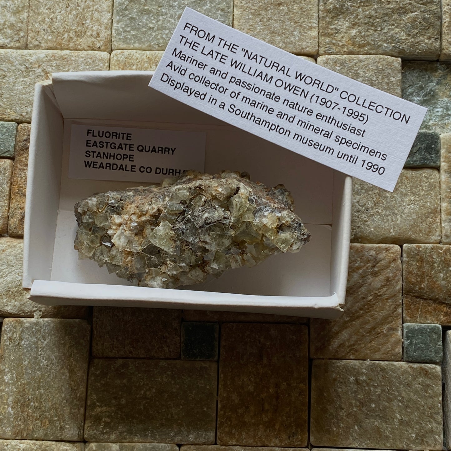 FLUORITE - EASTGATE QUARRY, STANHOPE, WEARDALE, CO DURHAM, ENGLAND 54g MF123