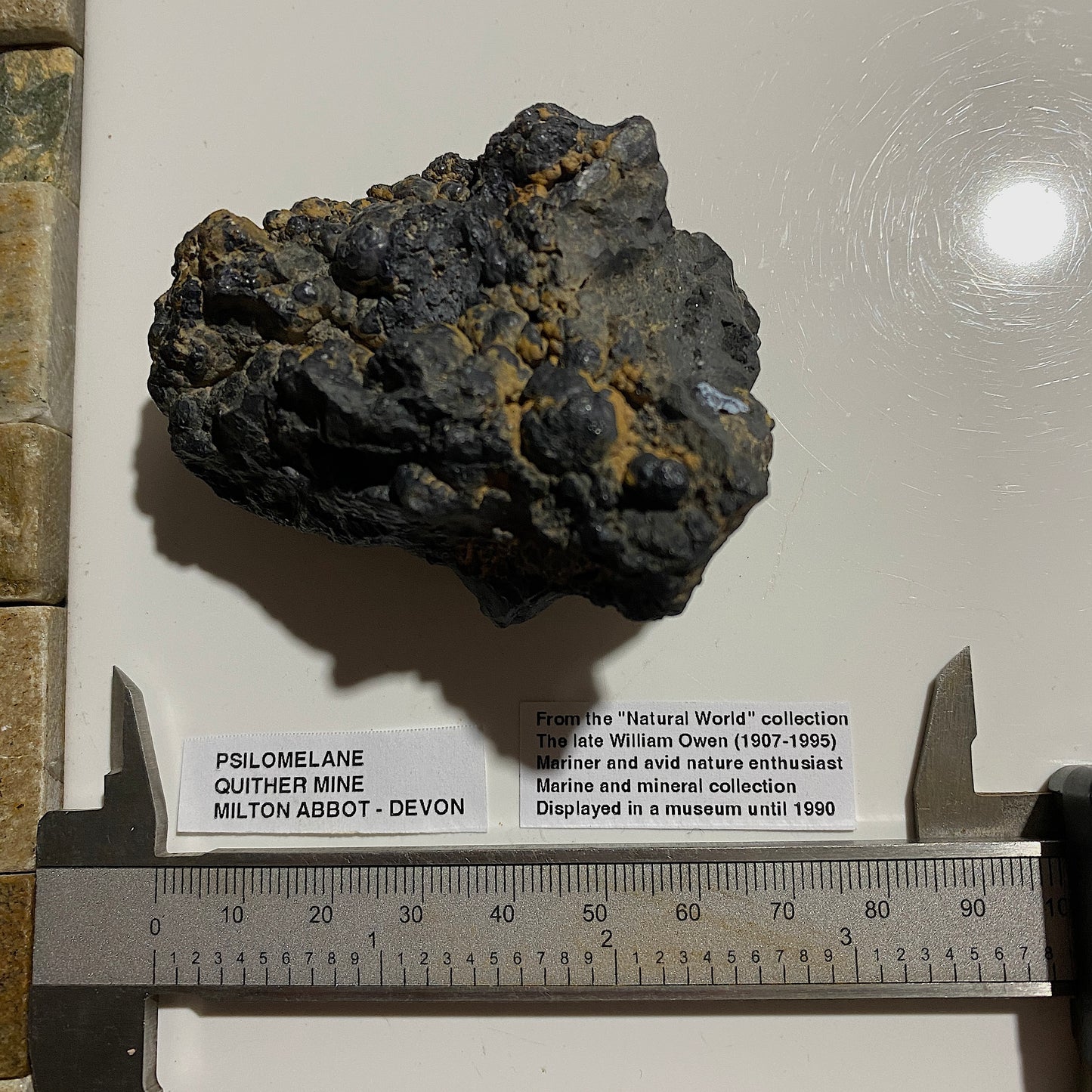 PSILOMELANE RARE SPECIMEN FROM QUITHER MINE, MILTON ABBOT, DEVON 182g MF5290