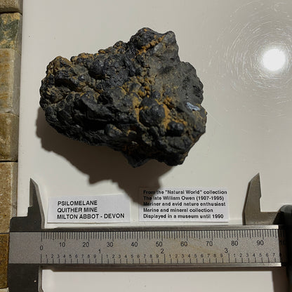 PSILOMELANE RARE SPECIMEN FROM QUITHER MINE, MILTON ABBOT, DEVON 182g MF5290
