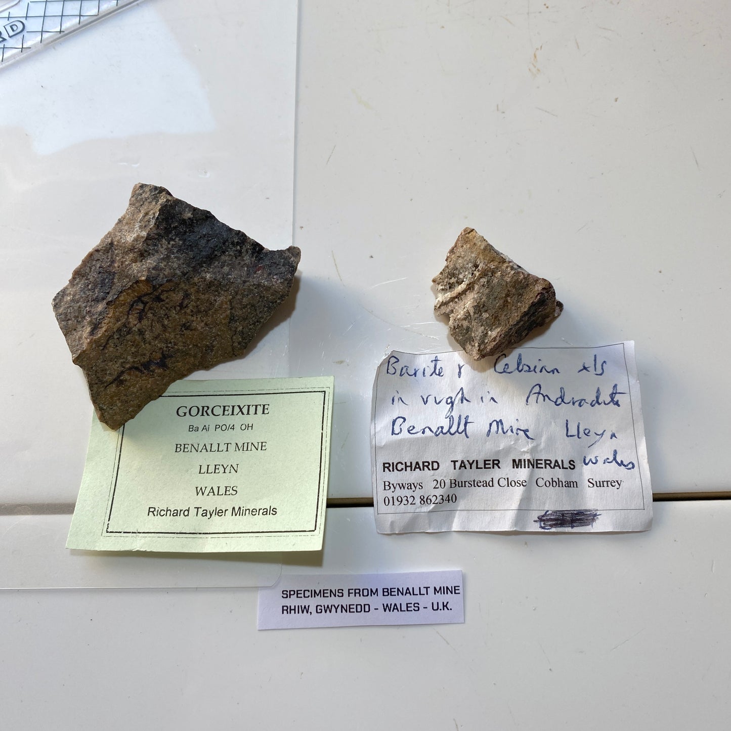 TWO SPECIMENS FROM BENALLT MINE, RHIW, GWYNEDD, WALES. MF4632