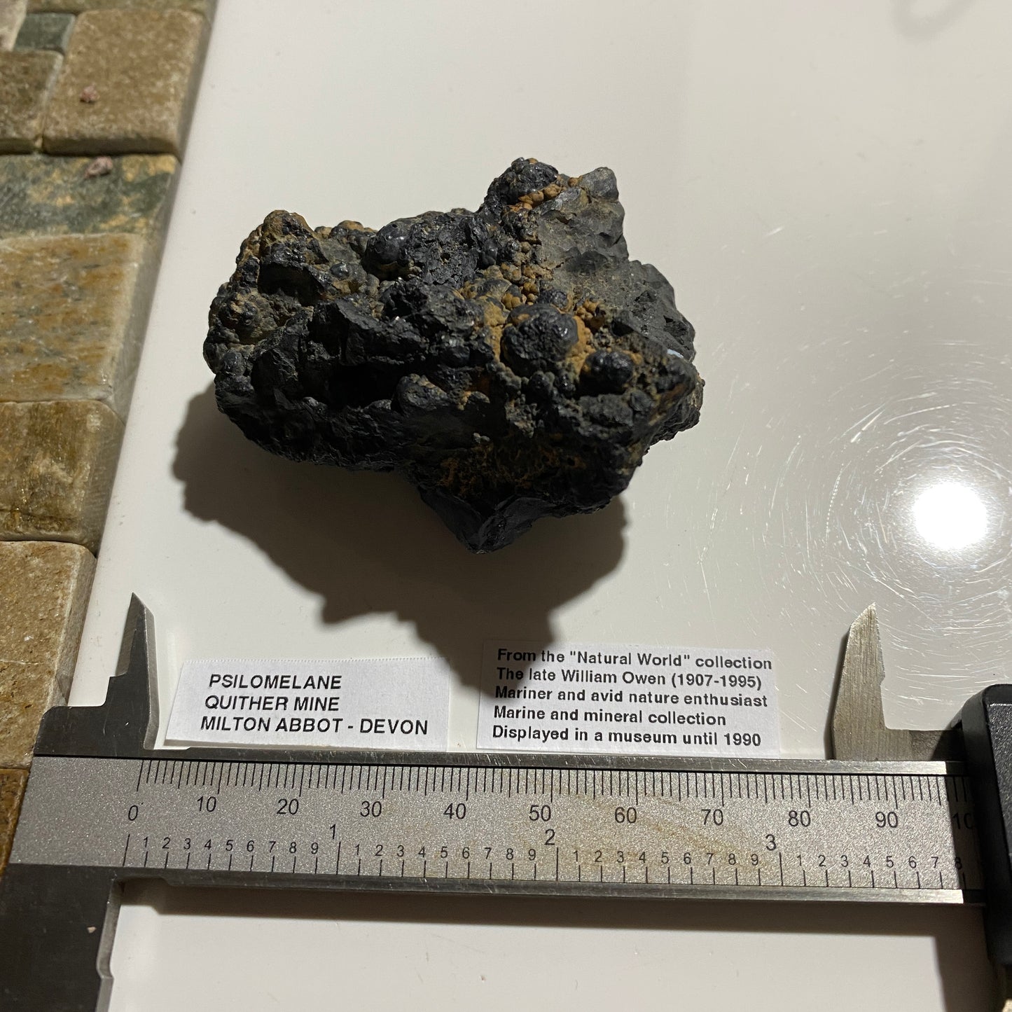 PSILOMELANE RARE SPECIMEN FROM QUITHER MINE, MILTON ABBOT, DEVON 182g MF5290