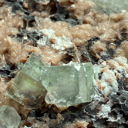 FLUORAPOPHYLLITE WITH STILBITE - PASHAN QUARRIES, PUNE, MAHARASHTRA, INDIA  84g MF4241