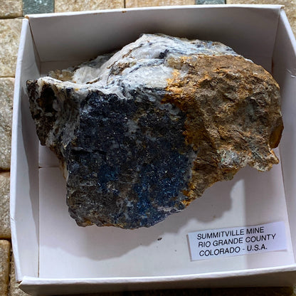 COVELLITE [RARE] : SUMMITIVILLE MINE, COLORADO, U.S.A.  180g MF5291