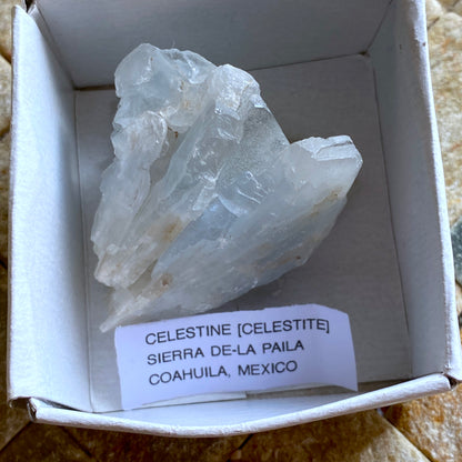 CELESTITE CRYSTAL ASSEMBLAGE - SIERRA DE-LA PAILA, MEXICO. 54g MF2085