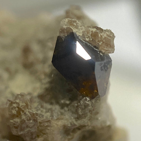 ANATASE CRYSTAL ON MATRIX : PLAN DU LAC, OISANS, ISERE, FRANCE. MF4638