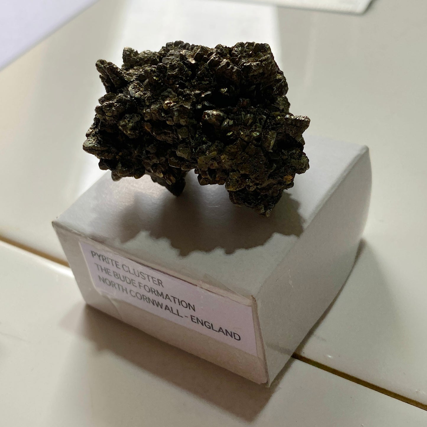 PYRITE CLUSTER FROM THE BUDE FORMATION, CORNWALL, ENGLAND  82g MF237