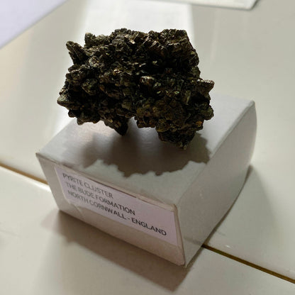 PYRITE CLUSTER FROM THE BUDE FORMATION, CORNWALL, ENGLAND  82g MF237