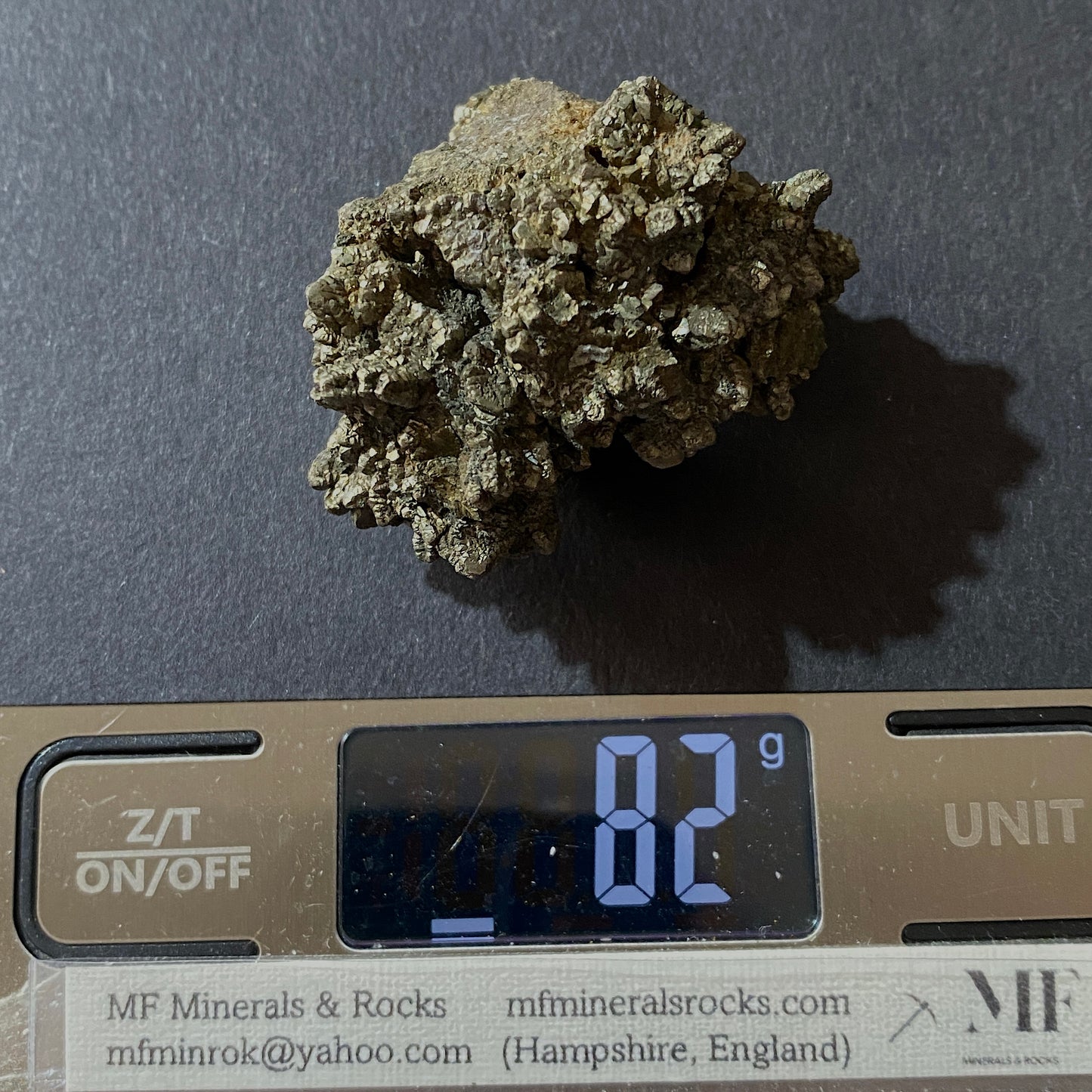 PYRITE CLUSTER FROM THE BUDE FORMATION, CORNWALL, ENGLAND  82g MF237