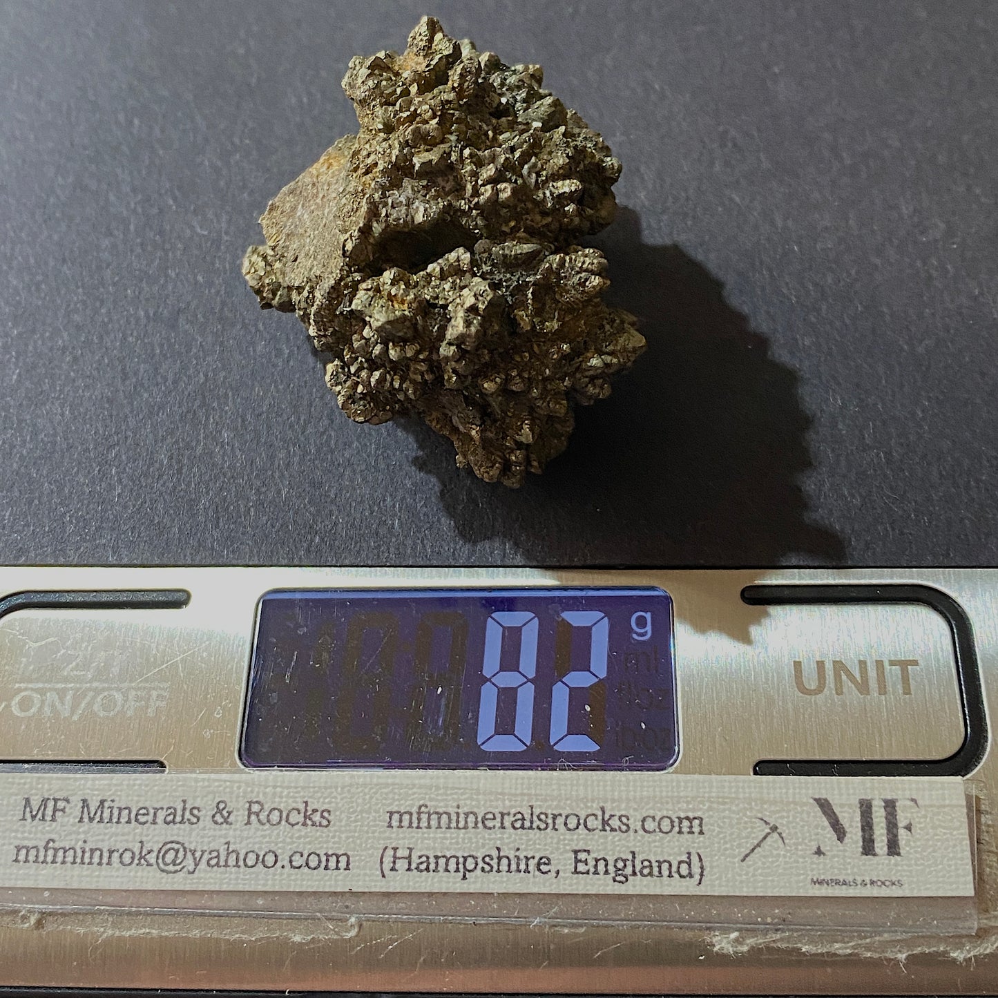 PYRITE CLUSTER FROM THE BUDE FORMATION, CORNWALL, ENGLAND  82g MF237
