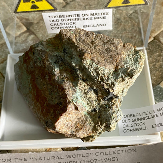 TORBERNITE ON MATRIX FROM CORNWALL, ENGLAND 111g MF1373