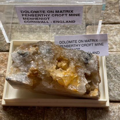 DOLOMITE ON MATRIX - PENBERTHY CROFT MINE, MENHENIOT, CORNWALL, ENGLAND 45g MF317