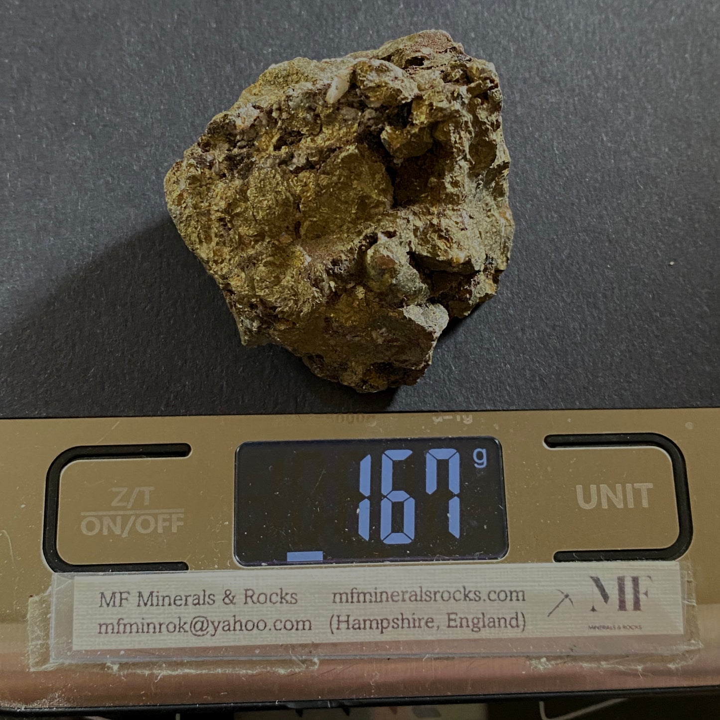 PYRITE - NANGILLIS, TRURO, CORNWALL, ENGLAND. 166g MF154