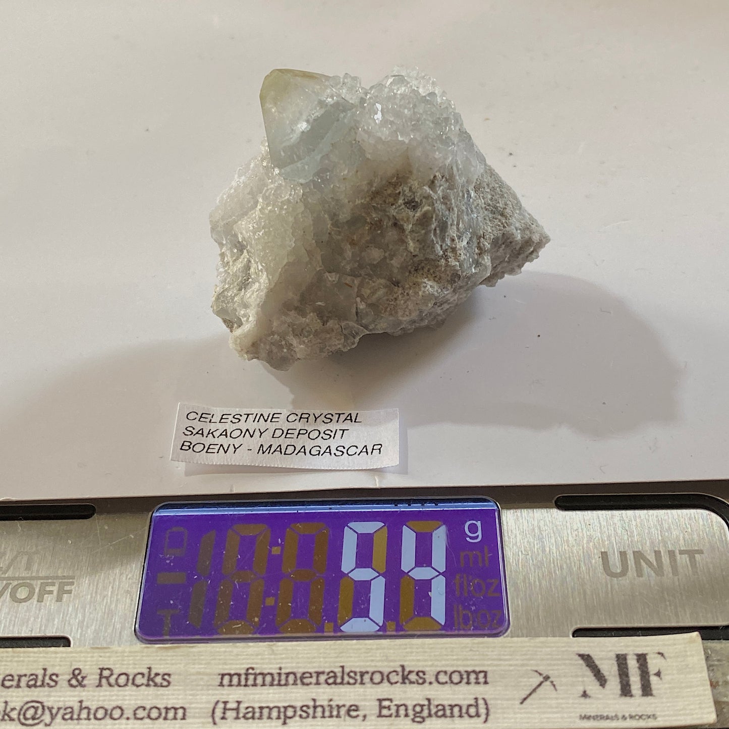 CELESTINE : SAKOANY DEPOSIT, BOENY, MADAGASCAR  54g MF5297