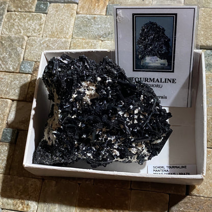 SCHORL TOURMALINE BEAUTIFUL SPECIMEN : MANTENA, MINAS GERAIS, BRAZIL 189g MF4610