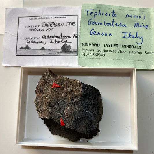 TEPHROITE : GAMBATESI MINE, REPPIA, GENOA, ITALY. MF4661