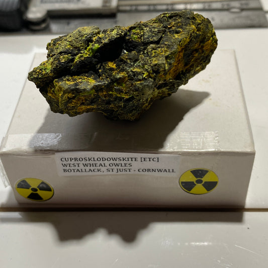 CUPROSKLODOWSKITE [ETC] : WEST WHEAL OWLES, BOTALLACK, ST JUST, CORNWALL. 61g MF5301
