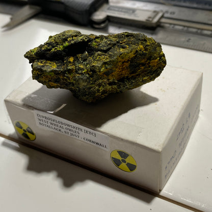 CUPROSKLODOWSKITE [ETC] : WEST WHEAL OWLES, BOTALLACK, ST JUST, CORNWALL. 61g MF5301