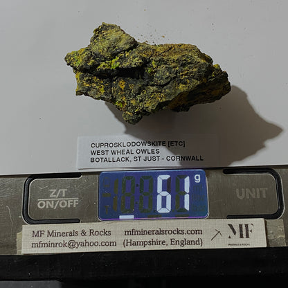 CUPROSKLODOWSKITE [ETC] : WEST WHEAL OWLES, BOTALLACK, ST JUST, CORNWALL. 61g MF5301
