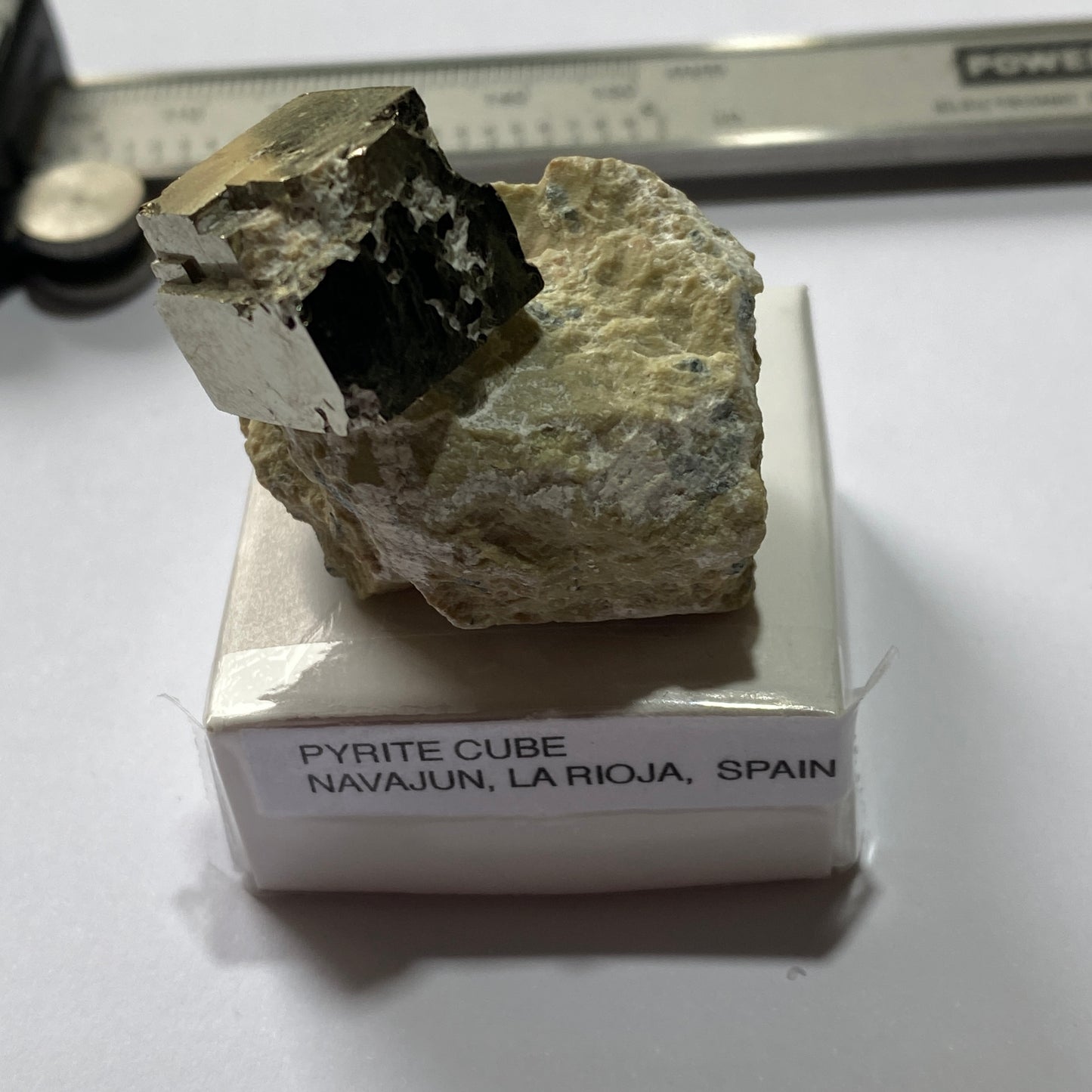 PYRITE CUBE ON MATRIX - NAVAJUN, LA RIOJA, SPAIN 37g. MF4243